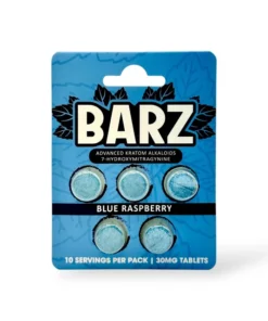 BARZ 7-hydroxymitragynine Tablets Blue Raspberry 30mg
