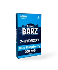 Trance Barz 7- Hydroxy Chewable Tablet Blue Raspberry 40mg Per Tablet