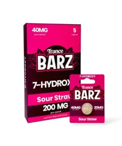 Trance Barz 7- Hydroxy Chewable Tablet Sour Straw 40mg Per Tablet